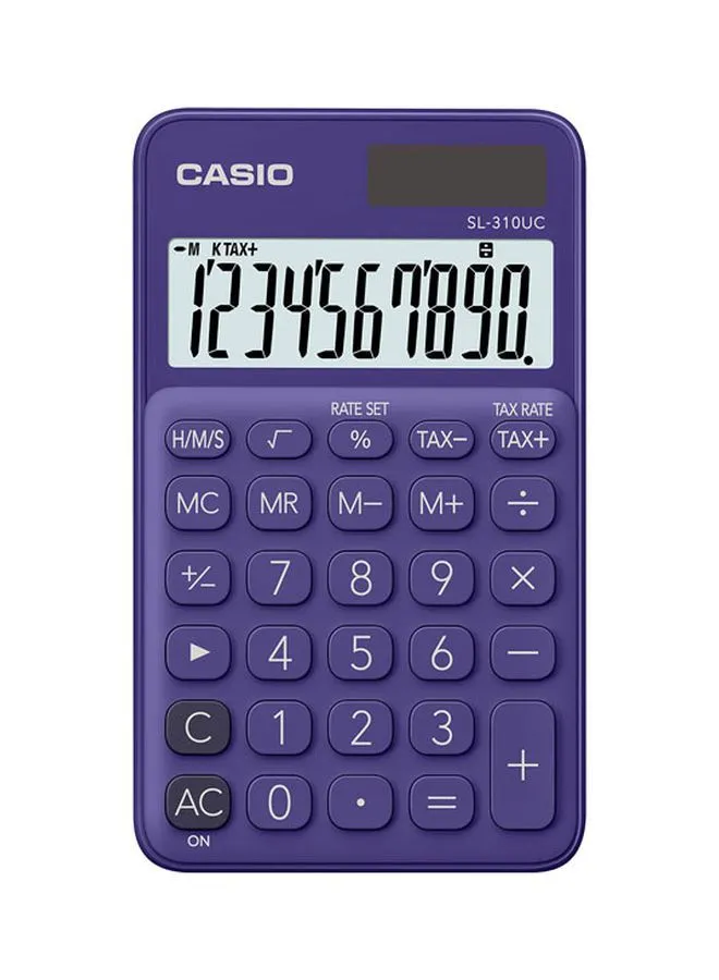 CASIO SL-310UC-PL Portable Digital Calculator - Purple