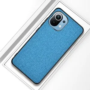 For Xiaomi Mi 11 Shockproof Cloth Texture PC + TPU Protective Case(Blue)