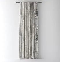 Leaf Printed Shatta Curtain Code-185 Single Side Stripe