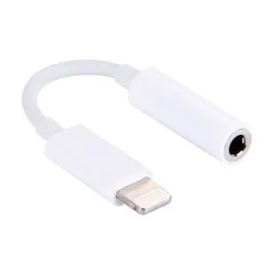 8 Pin To 3.5mm Audio Adapter, Length: About 9cm(White), For IPhone 7 / IPhone 7 Plus / IPhone 6 & 6s / IPhone 6 Plus & 6s Plus, Not Support IOS 10.3.1 Or Above Mobile Phones