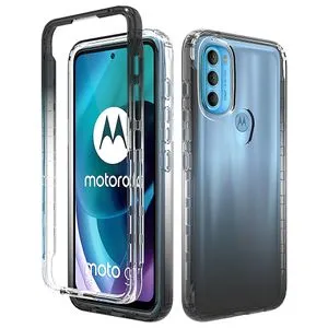 Motorola Moto G71 5G Case, LaimTop Transparent 2-in-1 Gradient Shockproof Case For Motorola Moto G71 5G