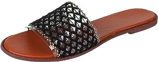 39 EU, Black, sway 1 c.m slippers,straw/canvas,net strap design