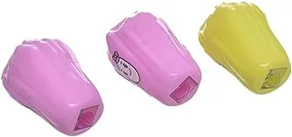 TR-3056 Manual Pencil Sharpener with Shell Chinese Cabbage Shape Pack of 3 Pieces - Green Pink