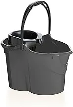 Maya Oval Bucket with Wringer 15 L Grey 09050