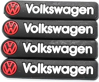 Volks Car Side Door Guard Edge Defender Protector Trim Guard Sticker (Black,4 pcs set)