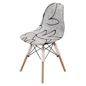 Stretch Shell Chair Seat Cover Printed Modern Weddings Kitchen Color 6