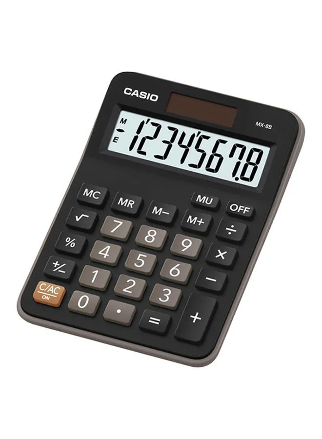 CASIO MX-8B-W-DC 8-Digit Calculator Black