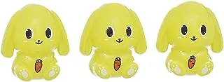 TR-3077 Manual Pencil Sharpener with Shell Cute Rabbit Shape Pack of 3 Pieces - Green