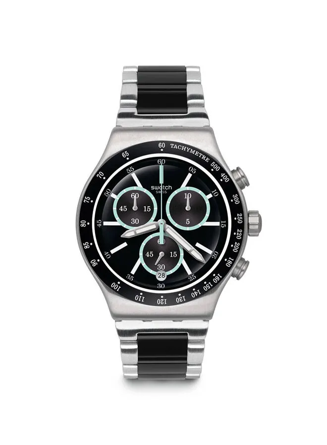 Swatch men Stainless Steel Chronograph Wrist Watch YVS434G