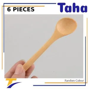 Taha Offer Wooden Spoons, The Size Of A Teaspoon 6 Pieces