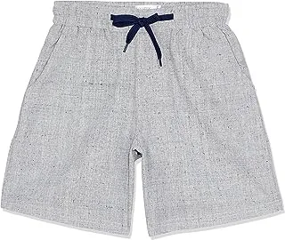 lovely land boys Heather Grey Side Pockets Linen Boys Shorts Casual Shorts