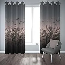 Shatta Printed Sunset Curtain 30 Rings One Side