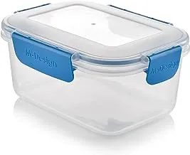 M-DESIGN Food Container - Clear with Blue Clips, 1.1L, 6422