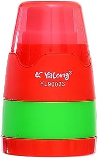 Yalong YL90023 2 In 1 Eraser and Dual Hole Sharpener for Kids and Students - Red Green