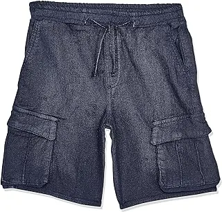 lovely land boys Side Pockets Textured Navy Blue Shorts Casual Shorts