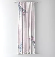 Shatta Printed Leaf Curtain Code-139 Single Side Stripe