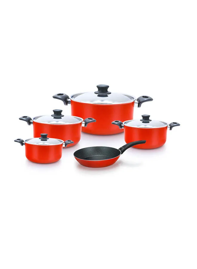 TRUEVAL Kitchen Cooking Set 9 قطع (قدر 16-18-20-26 - مقلاة 26)