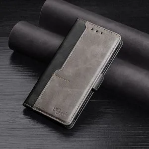 Ulefone S8 Pro Case Leather Wallet Case Filp Cover - رمادي