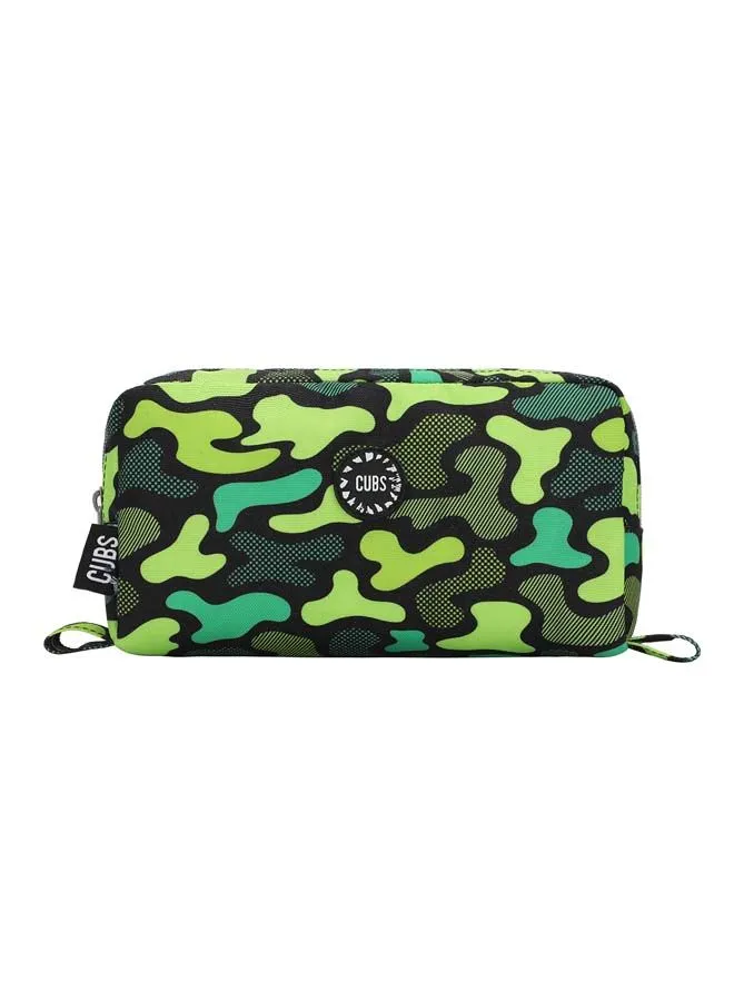 CUBS Cubs Junior Neon Green Camo MultiColor Pencil Case