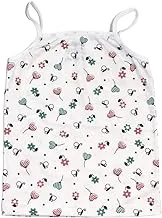 Papillon Cotton Sleeveless Undershirt Printed Shapes for Girls-White-6 Years