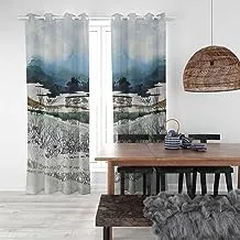 Landscape Print Shatta Curtain 63 Rings One Side