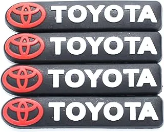 Toyota Car Side Door Guard Edge Defender Protector Trim Guard Sticker (Black,4 pcs set)