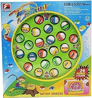 Fishing Board Game, 24 Fish - 4 Players - Multicolor, One Size