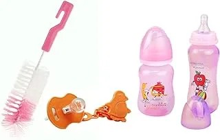 La frutta Classic gift set2 (2 Classic bottles 150ml,240ml & round pacifier with chain 0-6 & bottle brush)