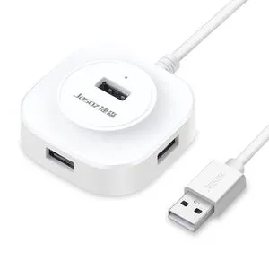 Jasoz High-speed USB2.0 4-port Hub, Colour: White 0.3m