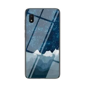 For Samsung Galaxy A10e Starry Sky Painted Tempered Glass TPU Shockproof Protective Case(Star Chess Rob)