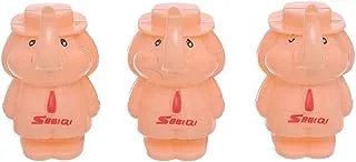 SBEIQI BQ-816 Manual Pencil Sharpener with Shell Mr. Elephant Shape Pack of 3 Pieces - Simon