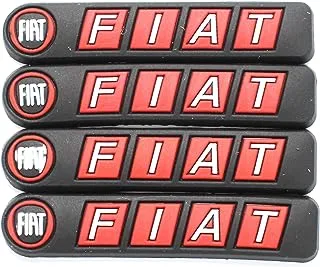 Fiat Car Side Door Guard Edge Defender Protector Trim Guard Sticker (Black,4 pcs set)