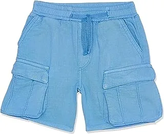 lovely land boys Baggy Blue Shorts With Knee Pockets Casual Shorts