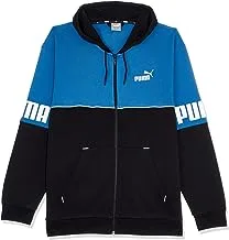 PUMA mens Power Cat Colorblock Full-Zip Hoodie Hooded Sweatshirt