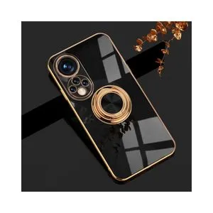 Honor 50 Pro / Huawei Nova 9 Pro Case, LaimTop Luxury Electroplating Soft TPU Shell With Ring Stand Case For Honor 50 Pro / Huawei Nova 9 Pro