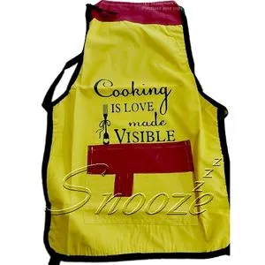 Snooze Printed Kitchen Apron - Yellow