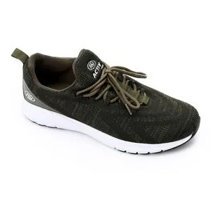 Activ Lace Closure Olive & Coffee Self Patterned Sneakers