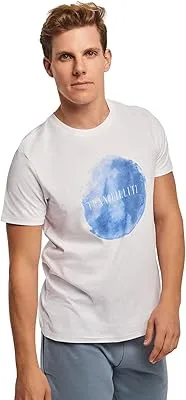 Premoda Fancy Short Sleeve Regular Fit Graphic Printed Cotton T-Shirt With Crew Neck for Men, White, XXL