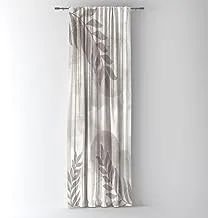 Leaf Printed Curtain Code-115 Single Side Stripe