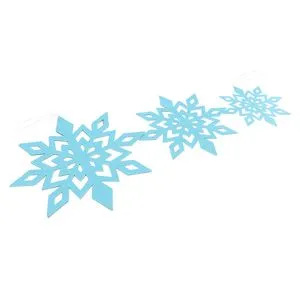 6x Winter Snowflake Hanging Christmas Party Decorations Light Blue