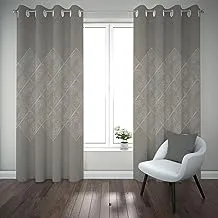 Shatta Printed Geometric Pattern Curtain 55 Rings One Side