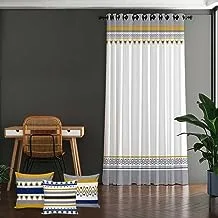 Shatta Geometric Print Curtain 14 Stripe 1 Side