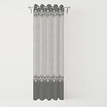 Gray Printed Shatta Curtain Code-168 Rings One Side