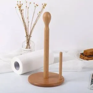 Wooden Paper Towel Holder With Cutter