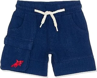 lovely land baby-boys Elastic Waist With Drawstring Navy Blue Boys Shorts Casual Shorts