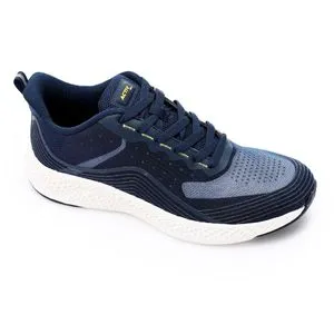 Activ Curved Zigzag Stitching Pattern Sneakers - Navy Blue