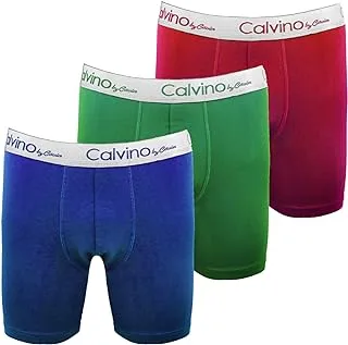 Calvino Men Set Of 3 Pieces Long Low Waist Boxer Short Base Layer Bottom