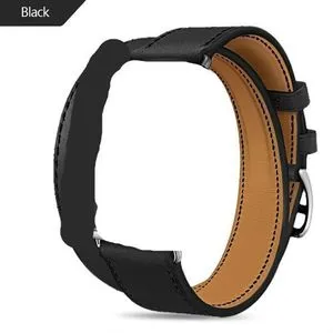 New Genuine Leather Band For Apple Watch Series 4 3 2 1 Double Tour Bracelet Leather Strap Watchband Sport 42mm Woman(#Black)(42mm) YUA