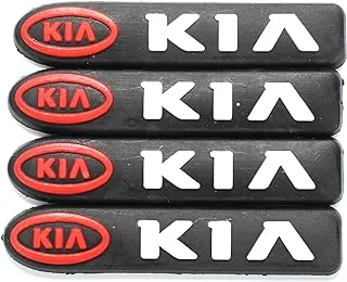 Kia Car Side Door Guard Edge Defender Protector Trim Guard Sticker (Black,4 pcs set)