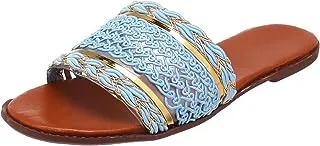 39 EU, sky blue, sway 1 c.m slippers, canvas,pure lace designed strap